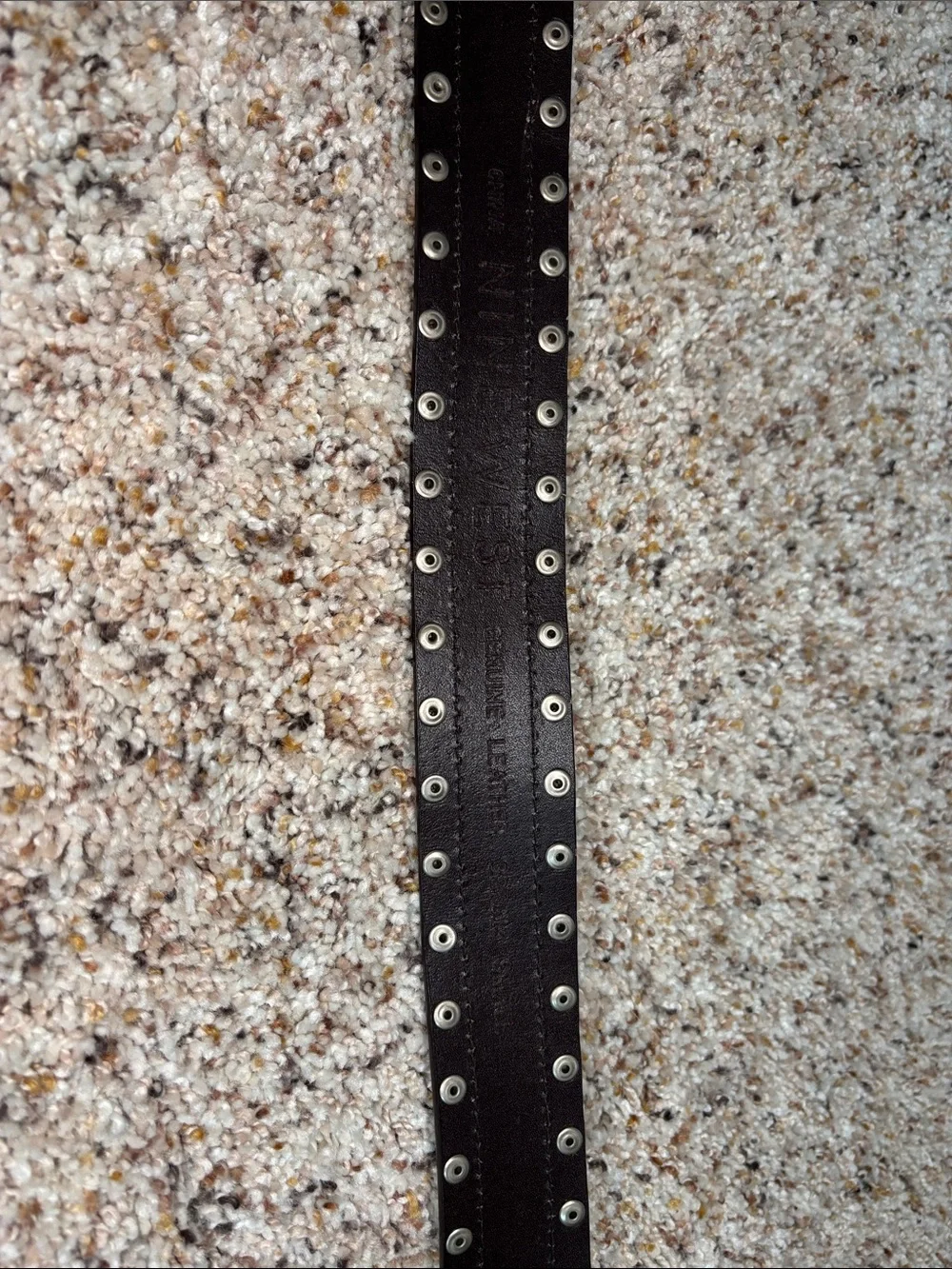 Nine West Leopard Print Studded Waist Belt - Brown Black